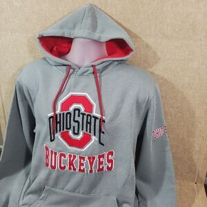Ohio State Buckeyes Gray Long Sleeve Hoodie #L